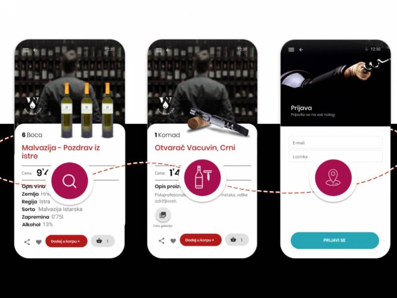 aplikacija winedrop digitalni prozor u vinski svet