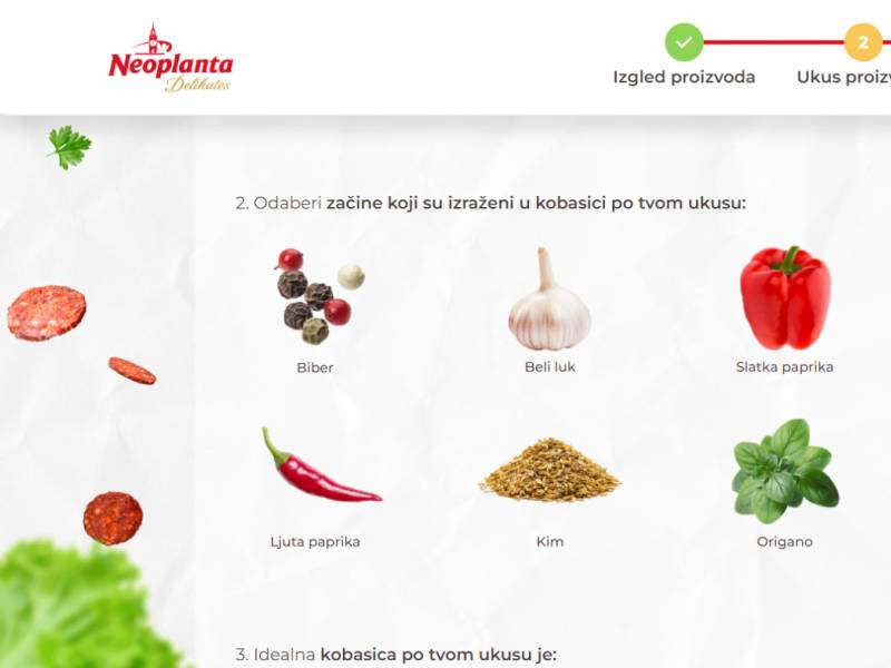 napravite svoju kobasicu uz neoplantinu aplikaciju