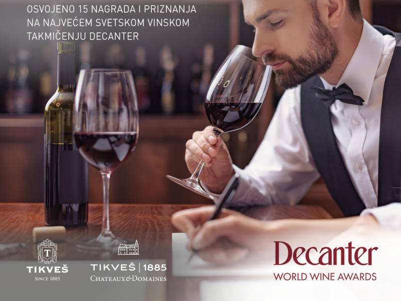 zlatna medalja na dekanteru za vino barovo