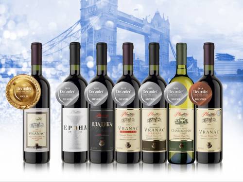 plantaže osvojile zlato za vranac na dekanteru